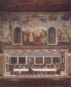 Francesco del Castagno Last supper and above resurrection Sweden oil painting artist